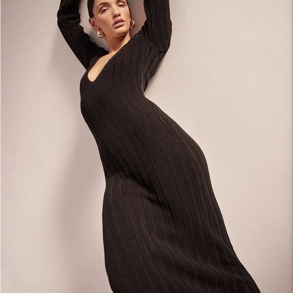 SYLK SWIM Anaya Black Dress - Picture 2 of 5